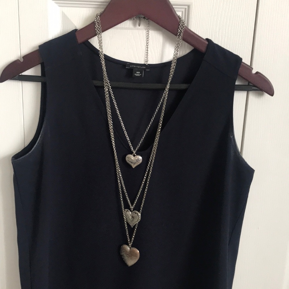 Layered heart necklace